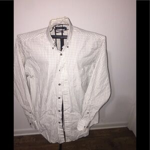 Nautica size large long sleeve casual button down plaid cotton lightweight